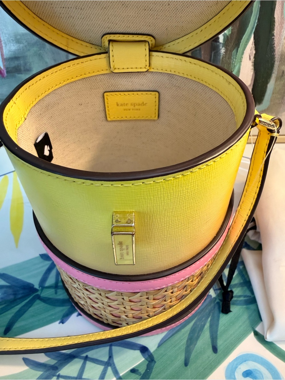 Kate Spade Novelty Playa Ombre Leather 3D Crossbody Purse Sling Bag Hawai - Picture 12 of 14